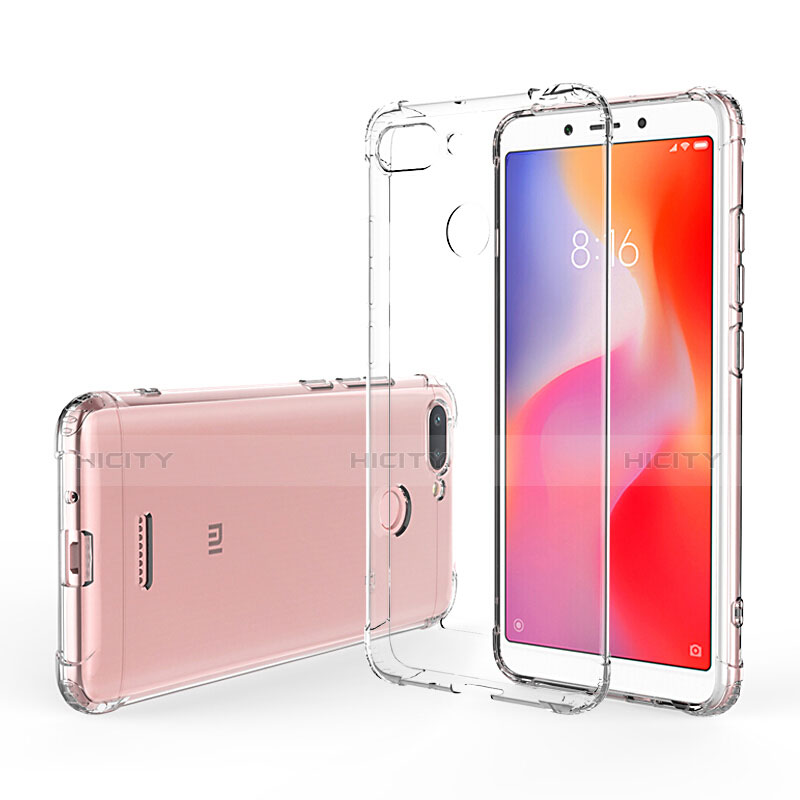 Custodia Silicone Trasparente Ultra Sottile Morbida T07 per Xiaomi Redmi 6 Chiaro