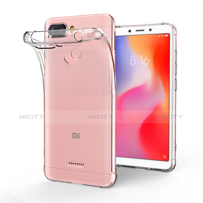 Custodia Silicone Trasparente Ultra Sottile Morbida T07 per Xiaomi Redmi 6 Chiaro