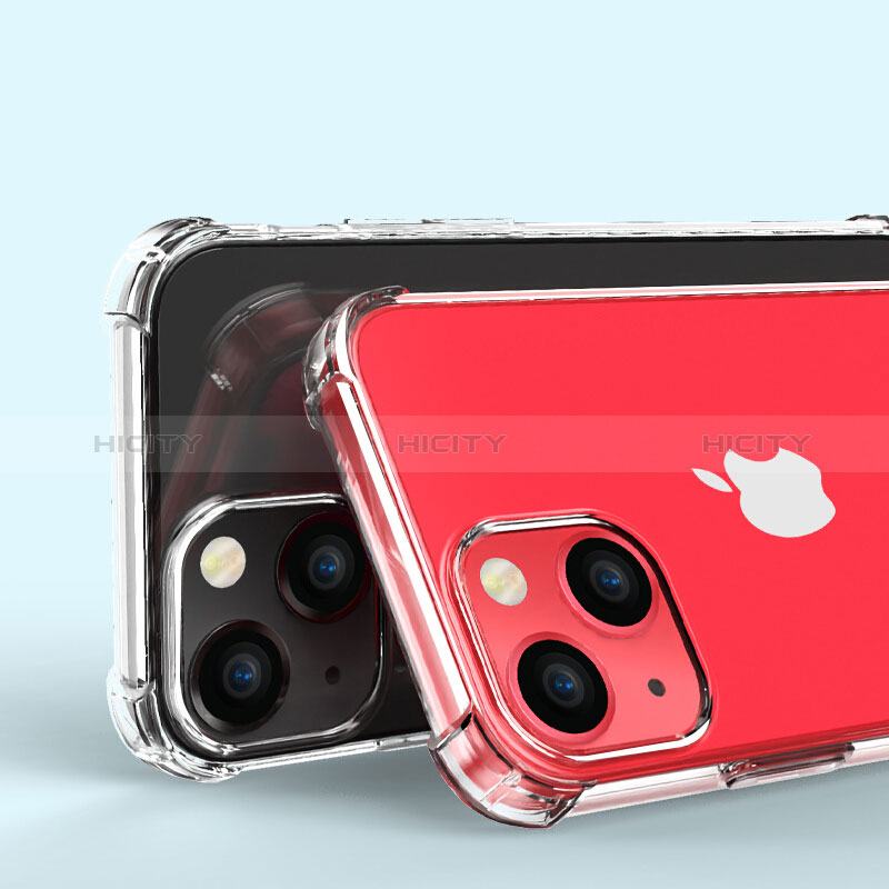 Custodia Silicone Trasparente Ultra Sottile Morbida T08 per Apple iPhone 15 Plus Chiaro