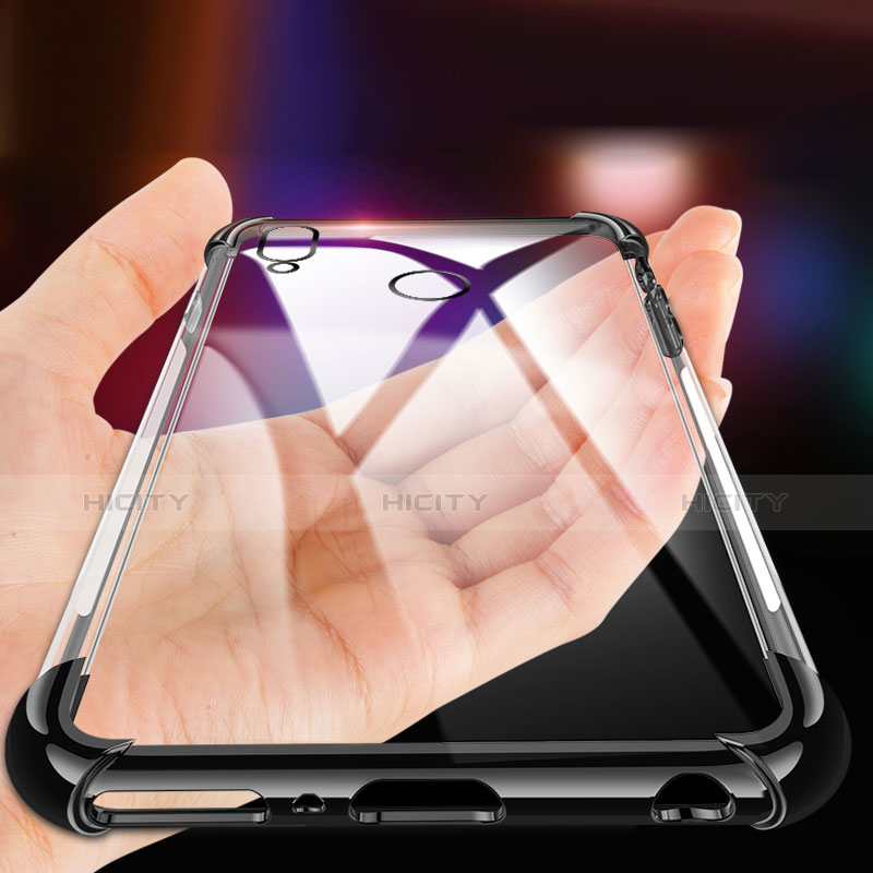 Custodia Silicone Trasparente Ultra Sottile Morbida T08 per Huawei Honor 8X Max Nero