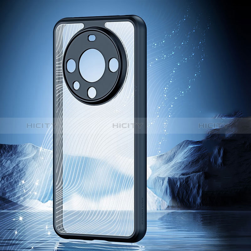 Custodia Silicone Trasparente Ultra Sottile Morbida T08 per Huawei Mate 60 Pro Nero