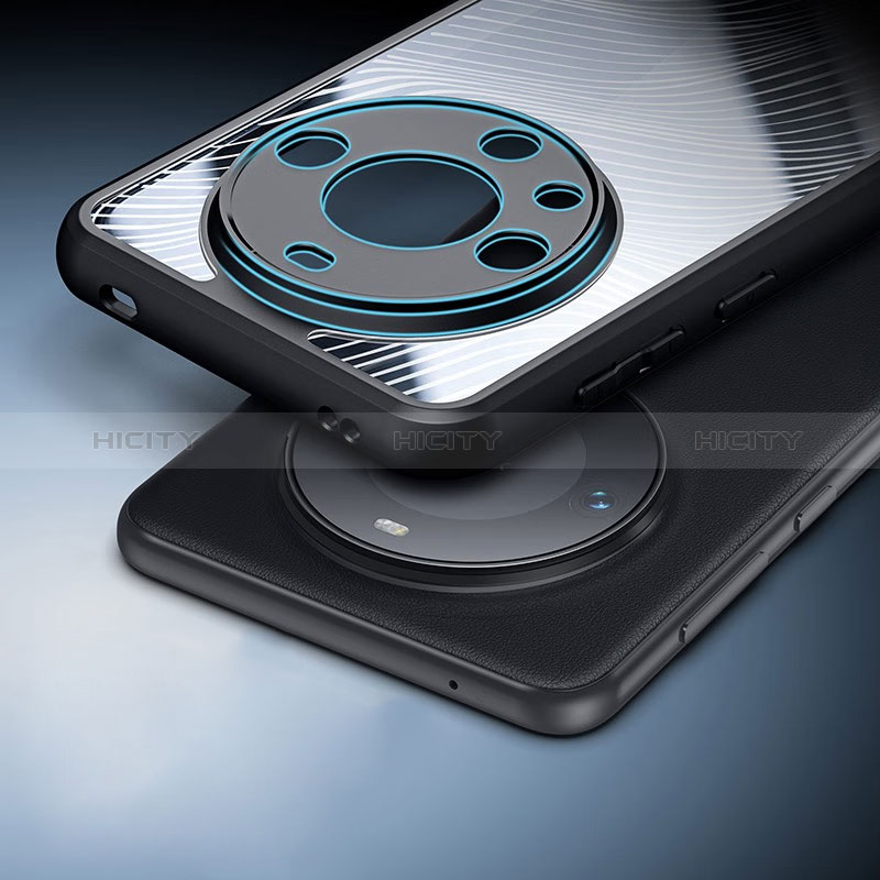 Custodia Silicone Trasparente Ultra Sottile Morbida T08 per Huawei Mate 60 Pro Nero