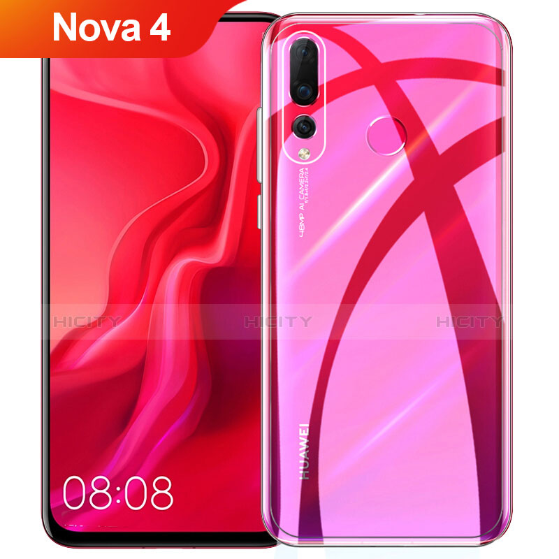 Custodia Silicone Trasparente Ultra Sottile Morbida T08 per Huawei Nova 4 Chiaro