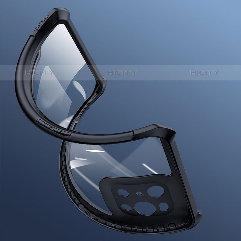 Custodia Silicone Trasparente Ultra Sottile Morbida T08 per Oppo Find X3 Pro 5G Nero