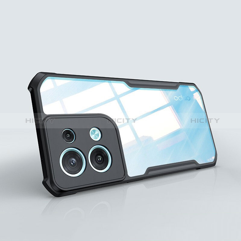 Custodia Silicone Trasparente Ultra Sottile Morbida T08 per Oppo Reno9 Pro+ Plus 5G Nero