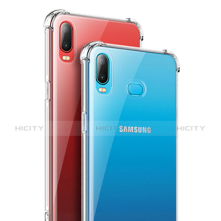Custodia Silicone Trasparente Ultra Sottile Morbida T08 per Samsung Galaxy A6s Chiaro