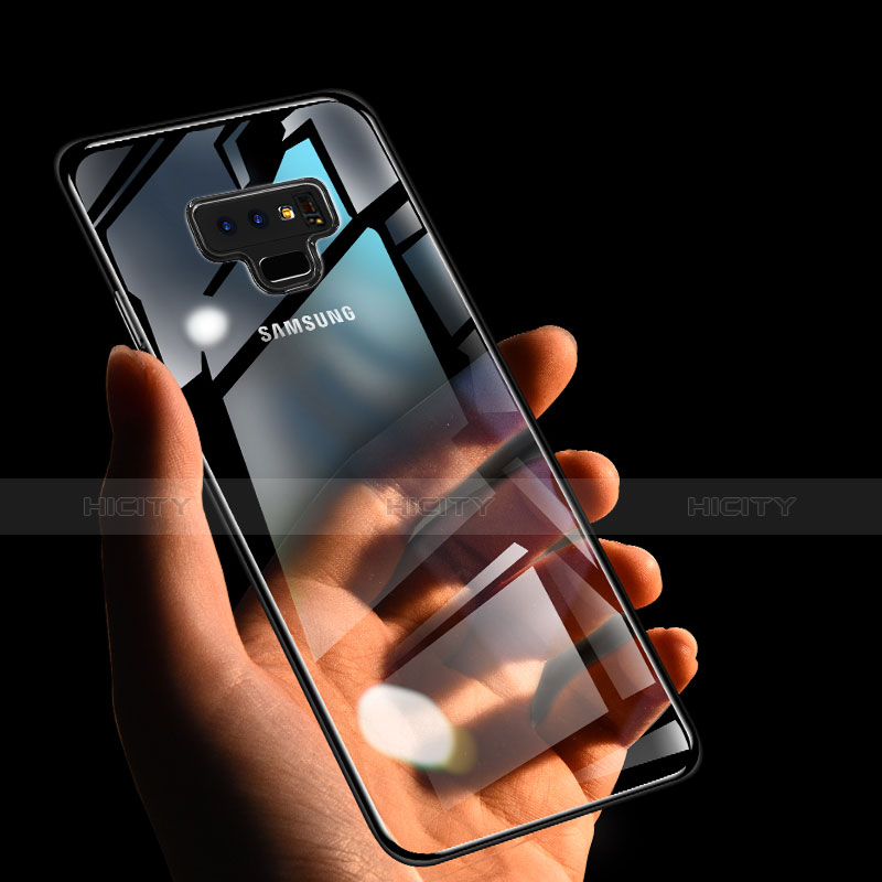 Custodia Silicone Trasparente Ultra Sottile Morbida T08 per Samsung Galaxy Note 9 Nero