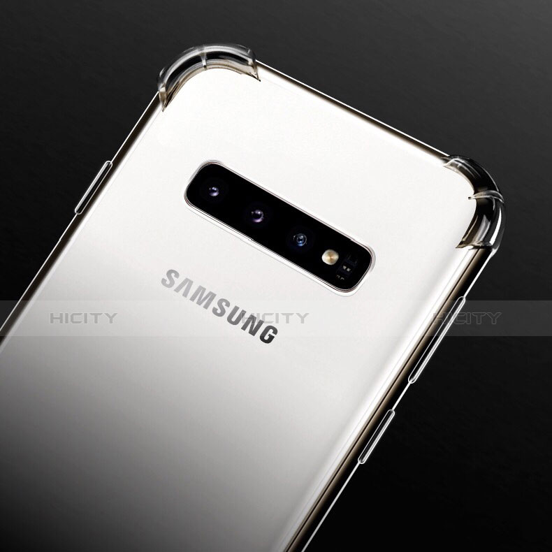 Custodia Silicone Trasparente Ultra Sottile Morbida T08 per Samsung Galaxy S10 Plus Chiaro