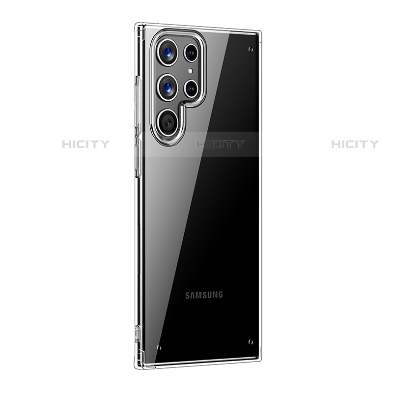 Custodia Silicone Trasparente Ultra Sottile Morbida T08 per Samsung Galaxy S21 Ultra 5G Chiaro