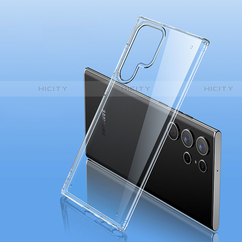 Custodia Silicone Trasparente Ultra Sottile Morbida T08 per Samsung Galaxy S21 Ultra 5G Chiaro
