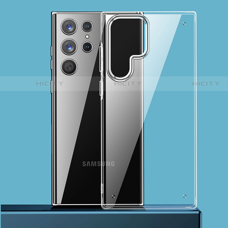 Custodia Silicone Trasparente Ultra Sottile Morbida T08 per Samsung Galaxy S23 Ultra 5G Chiaro