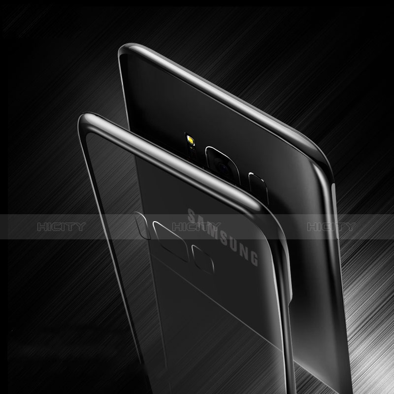 Custodia Silicone Trasparente Ultra Sottile Morbida T08 per Samsung Galaxy S8 Plus Argento