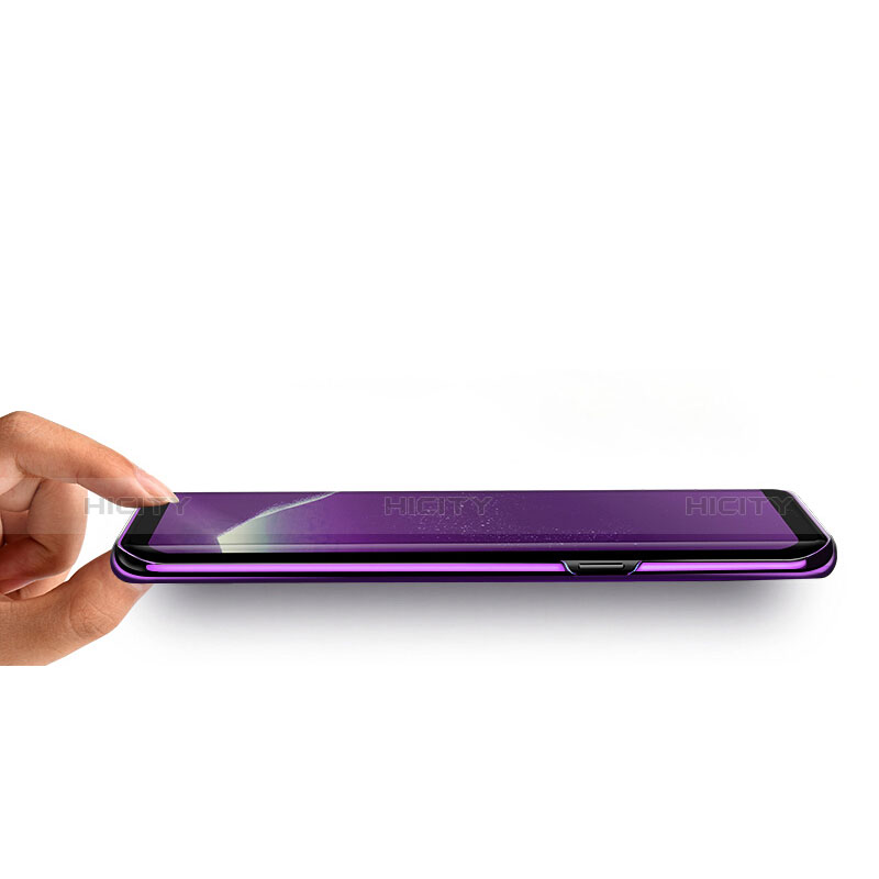 Custodia Silicone Trasparente Ultra Sottile Morbida T08 per Samsung Galaxy S8 Plus Viola