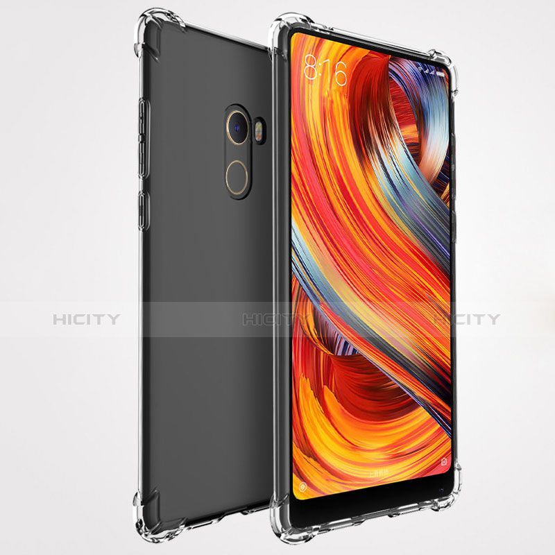 Custodia Silicone Trasparente Ultra Sottile Morbida T08 per Xiaomi Mi Mix 2 Chiaro