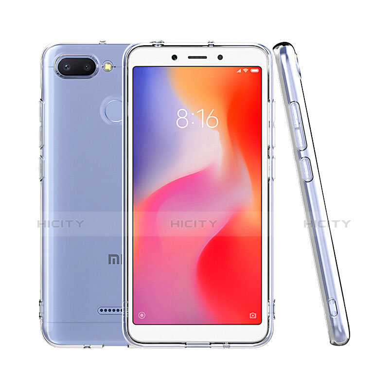 Custodia Silicone Trasparente Ultra Sottile Morbida T08 per Xiaomi Redmi 6 Chiaro