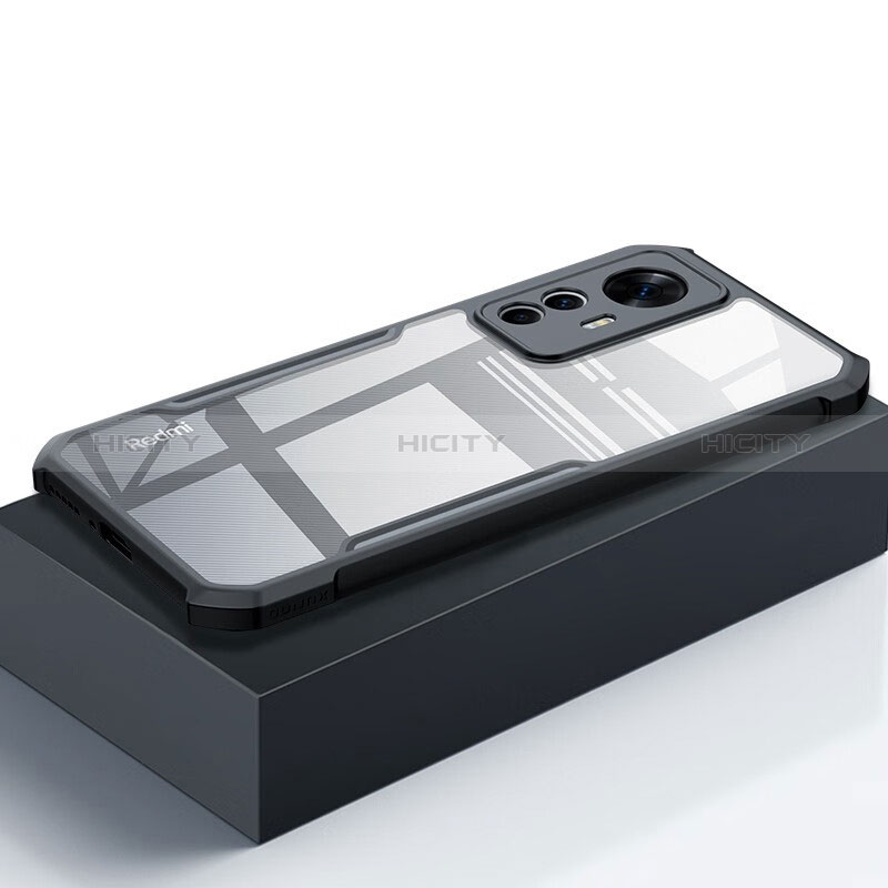 Custodia Silicone Trasparente Ultra Sottile Morbida T08 per Xiaomi Redmi K50 Ultra 5G Nero