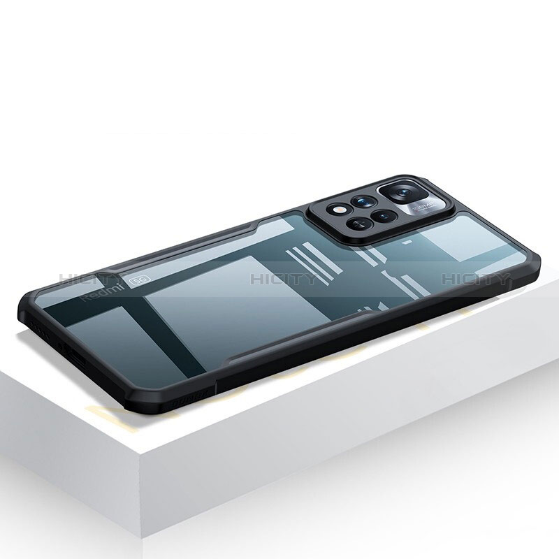 Custodia Silicone Trasparente Ultra Sottile Morbida T08 per Xiaomi Redmi Note 11 Pro+ Plus 5G Nero
