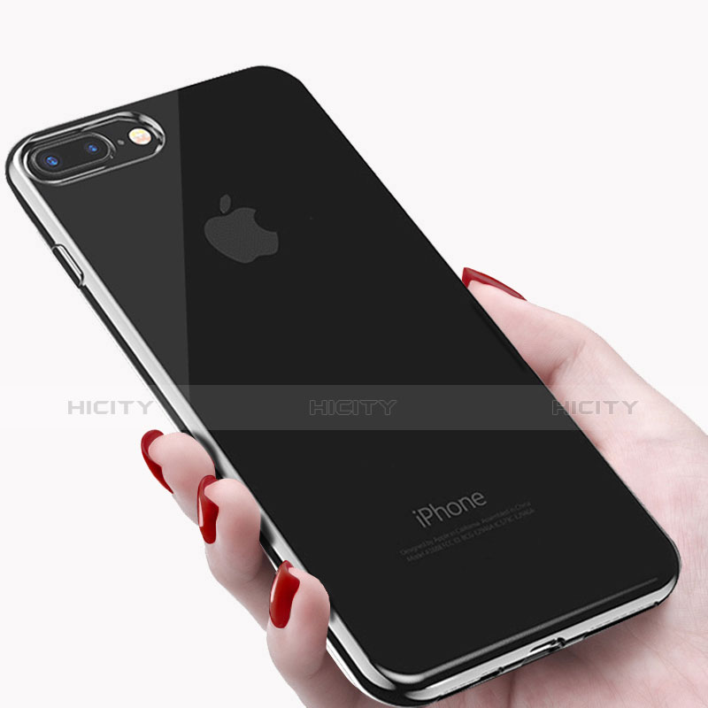 Custodia Silicone Trasparente Ultra Sottile Morbida T09 per Apple iPhone 8 Plus Chiaro
