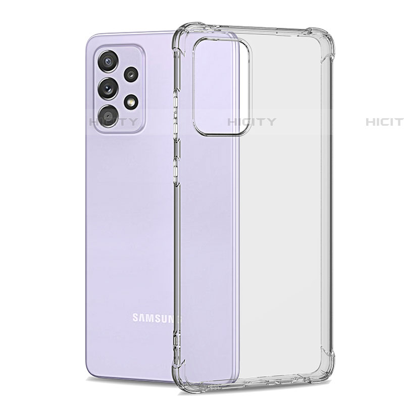 Custodia Silicone Trasparente Ultra Sottile Morbida T09 per Samsung Galaxy A52 5G Chiaro
