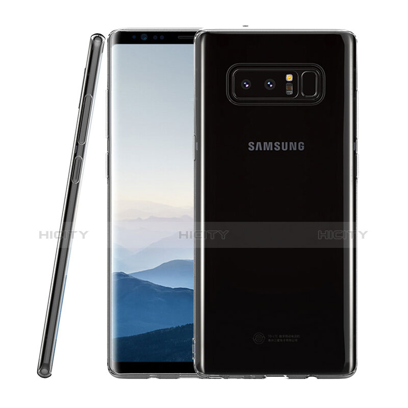Custodia Silicone Trasparente Ultra Sottile Morbida T09 per Samsung Galaxy Note 8 Chiaro