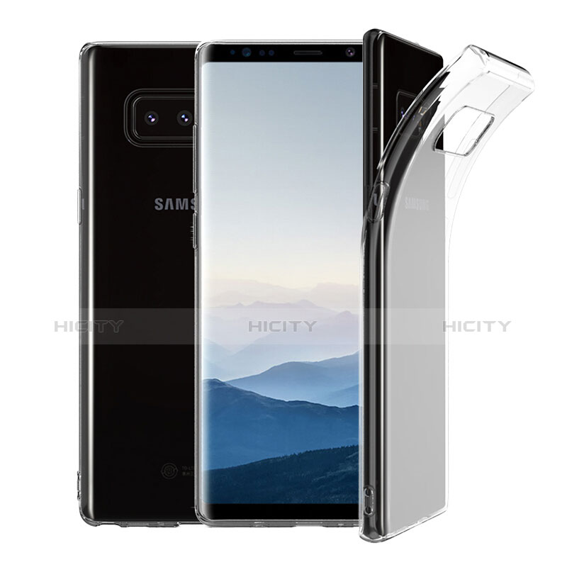 Custodia Silicone Trasparente Ultra Sottile Morbida T09 per Samsung Galaxy Note 8 Chiaro