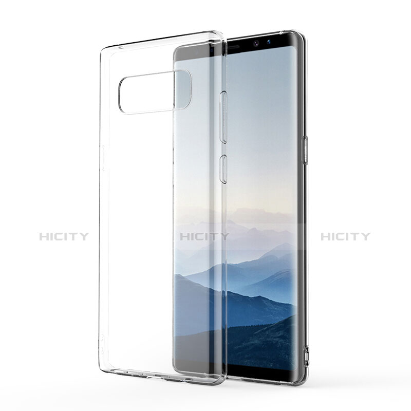 Custodia Silicone Trasparente Ultra Sottile Morbida T09 per Samsung Galaxy Note 8 Duos N950F Chiaro