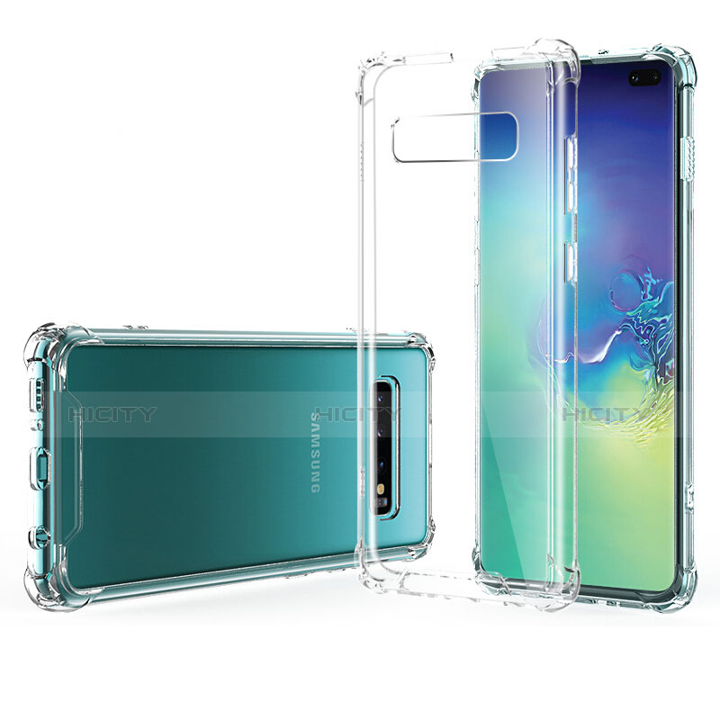 Custodia Silicone Trasparente Ultra Sottile Morbida T09 per Samsung Galaxy S10 Plus Chiaro