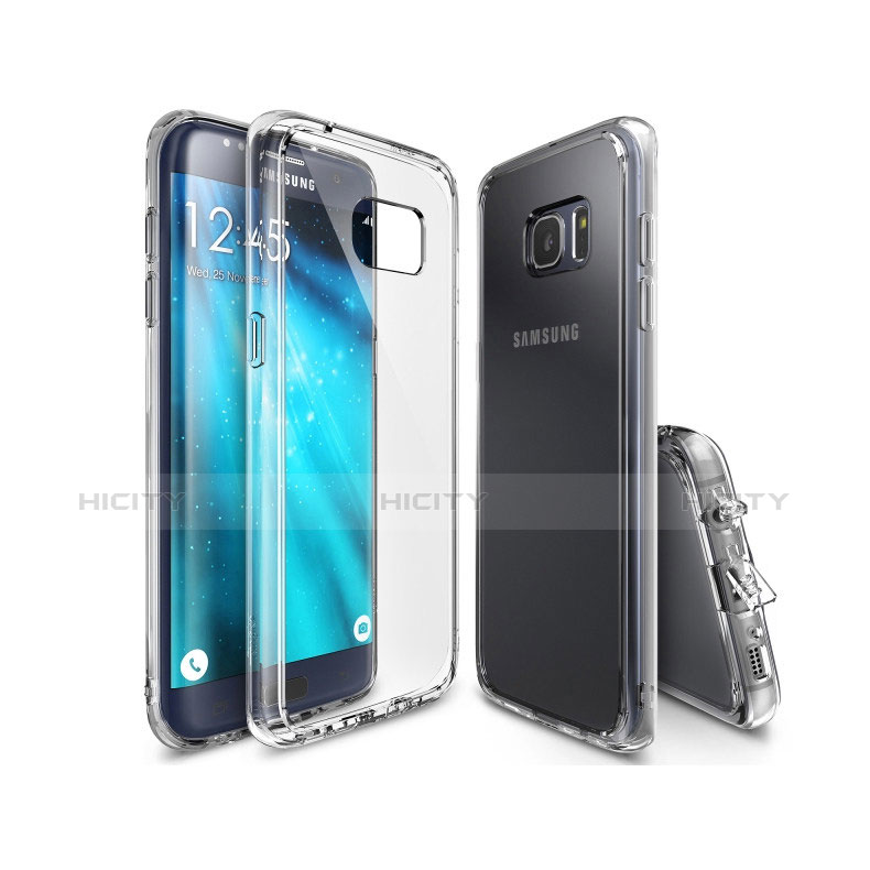 Custodia Silicone Trasparente Ultra Sottile Morbida T09 per Samsung Galaxy S7 Edge G935F Chiaro