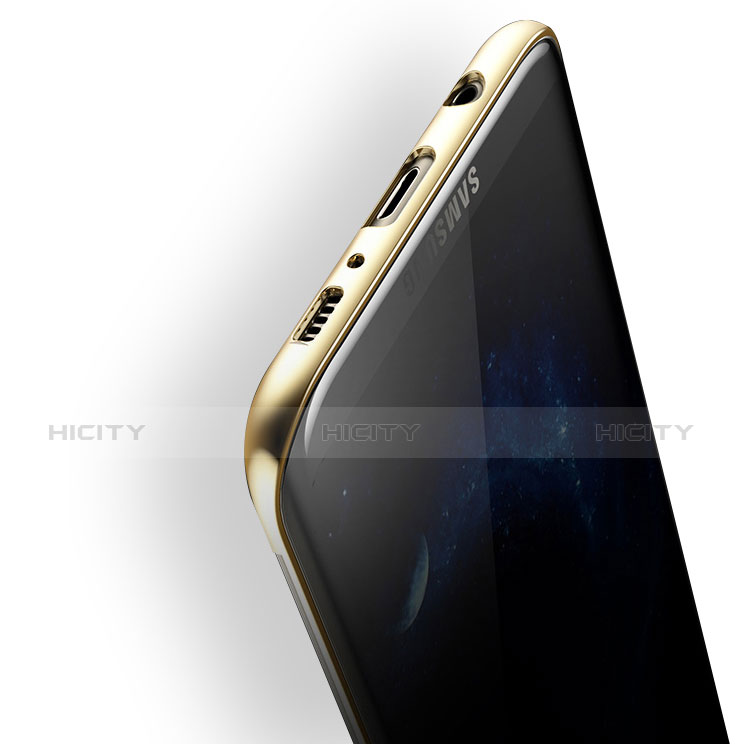 Custodia Silicone Trasparente Ultra Sottile Morbida T09 per Samsung Galaxy S8 Oro