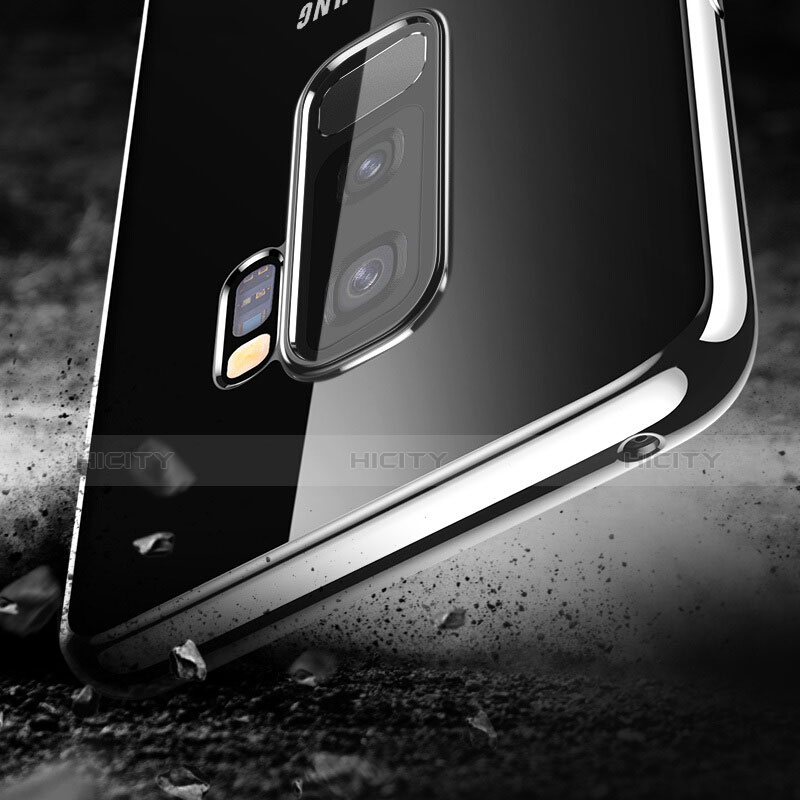 Custodia Silicone Trasparente Ultra Sottile Morbida T09 per Samsung Galaxy S9 Plus Argento