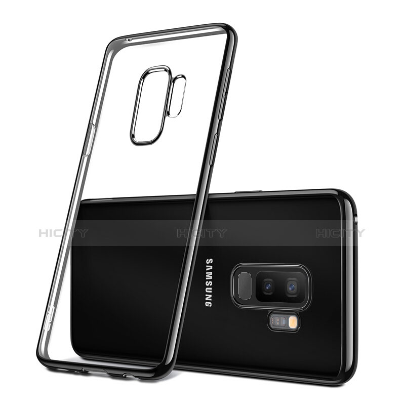 Custodia Silicone Trasparente Ultra Sottile Morbida T09 per Samsung Galaxy S9 Plus Nero