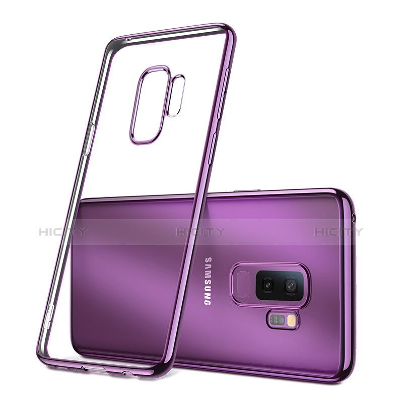 Custodia Silicone Trasparente Ultra Sottile Morbida T09 per Samsung Galaxy S9 Plus Viola