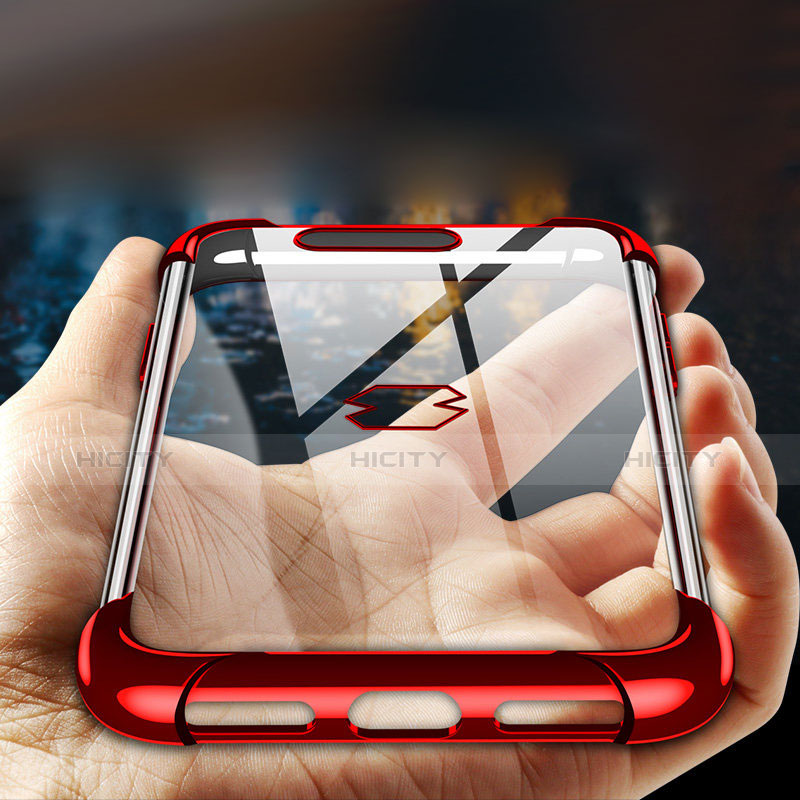 Custodia Silicone Trasparente Ultra Sottile Morbida T09 per Xiaomi Black Shark Rosso