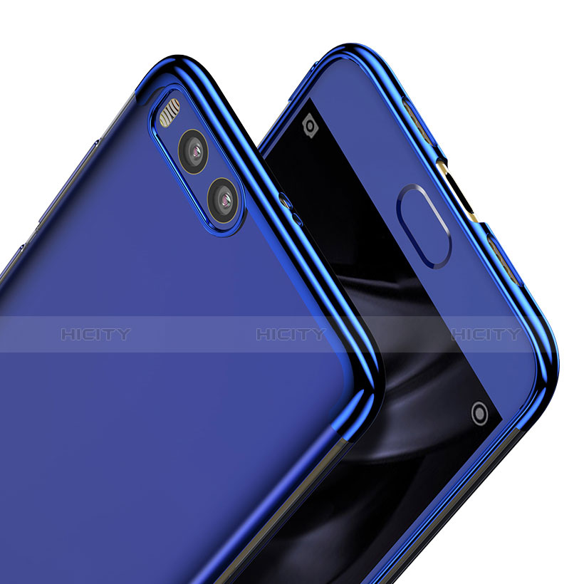 Custodia Silicone Trasparente Ultra Sottile Morbida T09 per Xiaomi Mi Note 3 Blu
