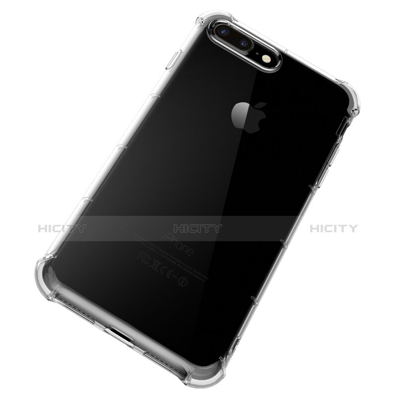 Custodia Silicone Trasparente Ultra Sottile Morbida T10 per Apple iPhone 8 Plus Chiaro