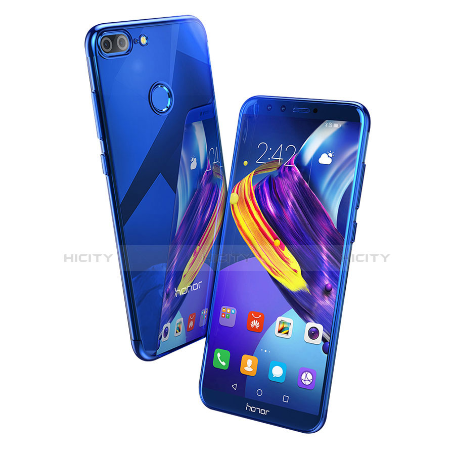 Custodia Silicone Trasparente Ultra Sottile Morbida T10 per Huawei Honor 9 Lite Blu