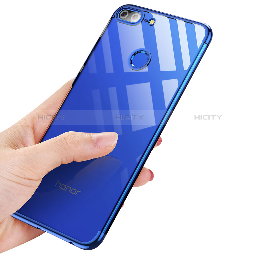 Custodia Silicone Trasparente Ultra Sottile Morbida T10 per Huawei Honor 9 Lite Blu