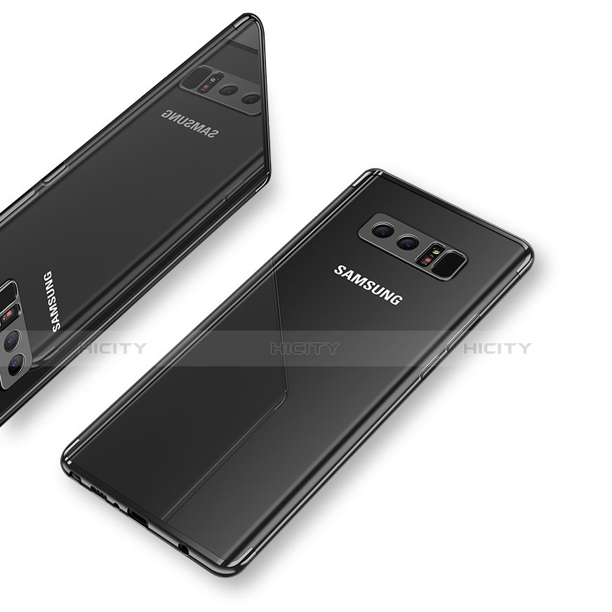 Custodia Silicone Trasparente Ultra Sottile Morbida T10 per Samsung Galaxy Note 8 Nero