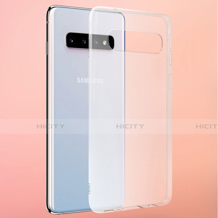 Custodia Silicone Trasparente Ultra Sottile Morbida T10 per Samsung Galaxy S10 5G Chiaro