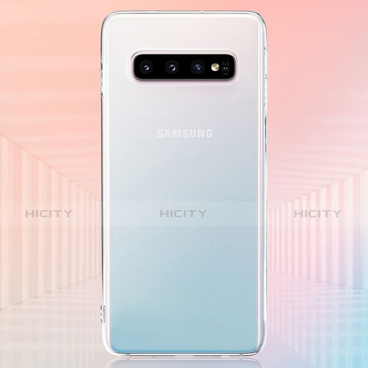 Custodia Silicone Trasparente Ultra Sottile Morbida T10 per Samsung Galaxy S10 Chiaro