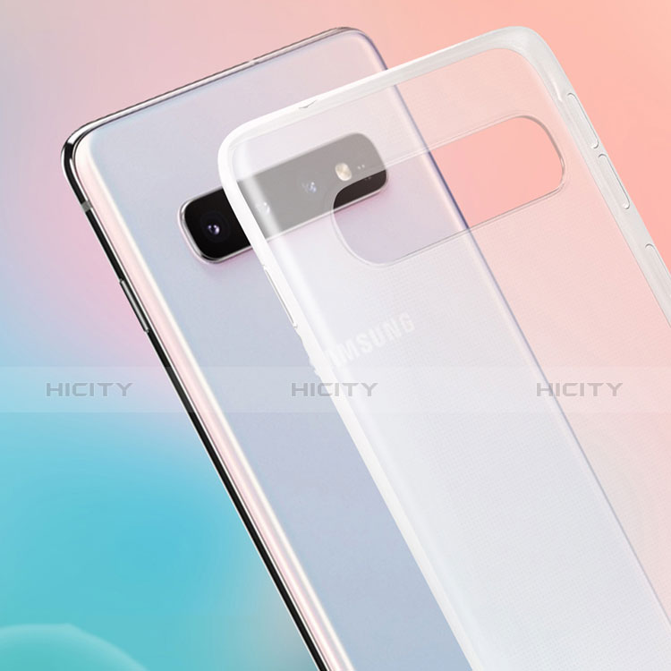 Custodia Silicone Trasparente Ultra Sottile Morbida T10 per Samsung Galaxy S10 Chiaro