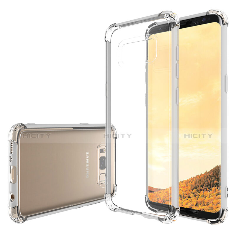 Custodia Silicone Trasparente Ultra Sottile Morbida T10 per Samsung Galaxy S8 Chiaro