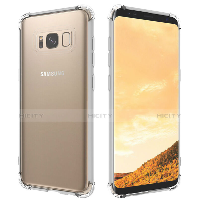 Custodia Silicone Trasparente Ultra Sottile Morbida T10 per Samsung Galaxy S8 Plus Chiaro