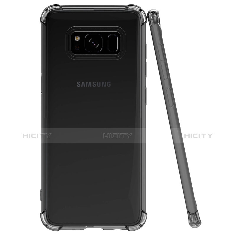 Custodia Silicone Trasparente Ultra Sottile Morbida T10 per Samsung Galaxy S8 Plus Grigio