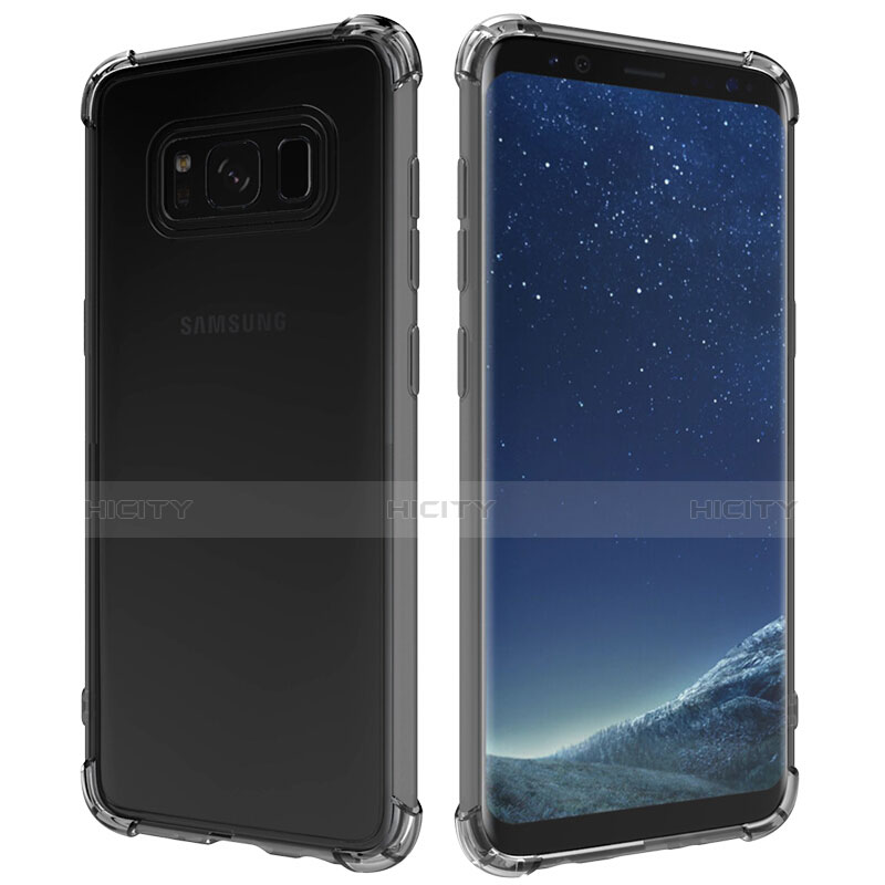 Custodia Silicone Trasparente Ultra Sottile Morbida T10 per Samsung Galaxy S8 Plus Grigio