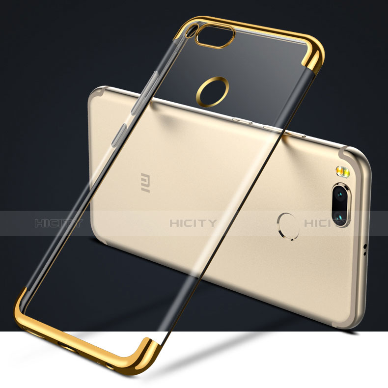 Custodia Silicone Trasparente Ultra Sottile Morbida T10 per Xiaomi Mi A1 Oro