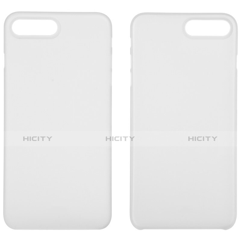 Custodia Silicone Trasparente Ultra Sottile Morbida T11 per Apple iPhone 8 Plus Bianco