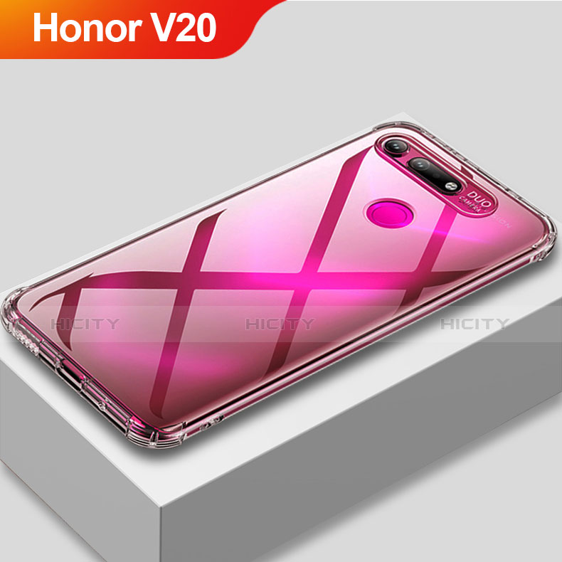 Custodia Silicone Trasparente Ultra Sottile Morbida T11 per Huawei Honor View 20 Chiaro
