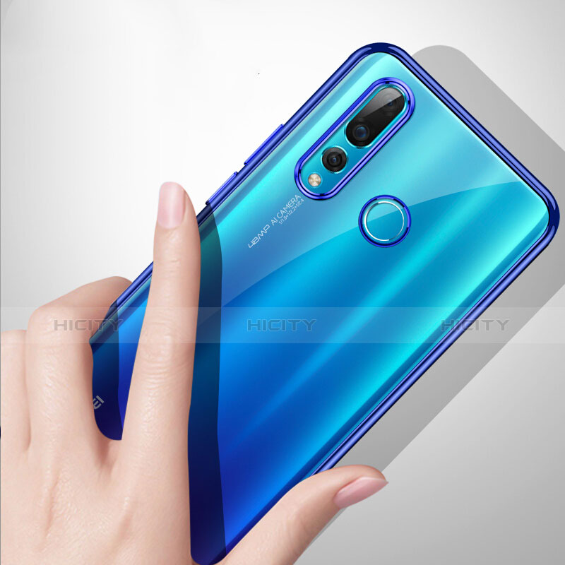 Custodia Silicone Trasparente Ultra Sottile Morbida T11 per Huawei Nova 4 Blu