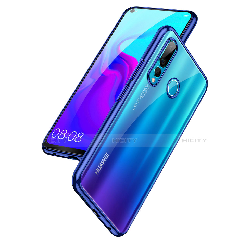 Custodia Silicone Trasparente Ultra Sottile Morbida T11 per Huawei Nova 4 Blu